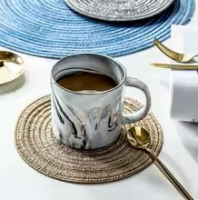 Tapetes de Mesa com Formato Redondo Jogo de Mesa Material de linho Função decorativa Trivet Acessórios de mesa de Design Moderno